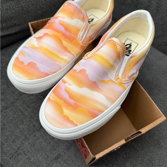 Vans Classic Slip On Festival Dream Canvas Multi Shoes Pink Orange Womens 8.5 - Picture 5 of 7